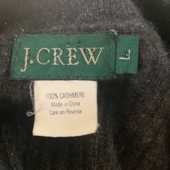 J. Crew Cashmere Grey Sweater Women Size L - Picture 5 of 8